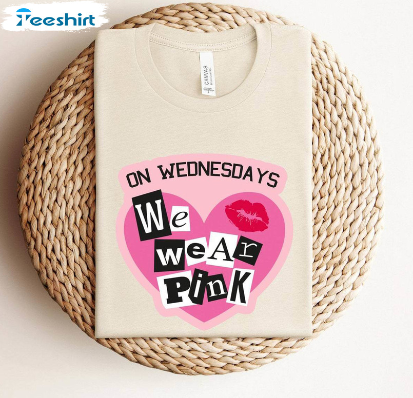 Vintage On Wednesdays We Wear Pink Shirt, Trendy T Shirt Long Sleeve For Best Friends