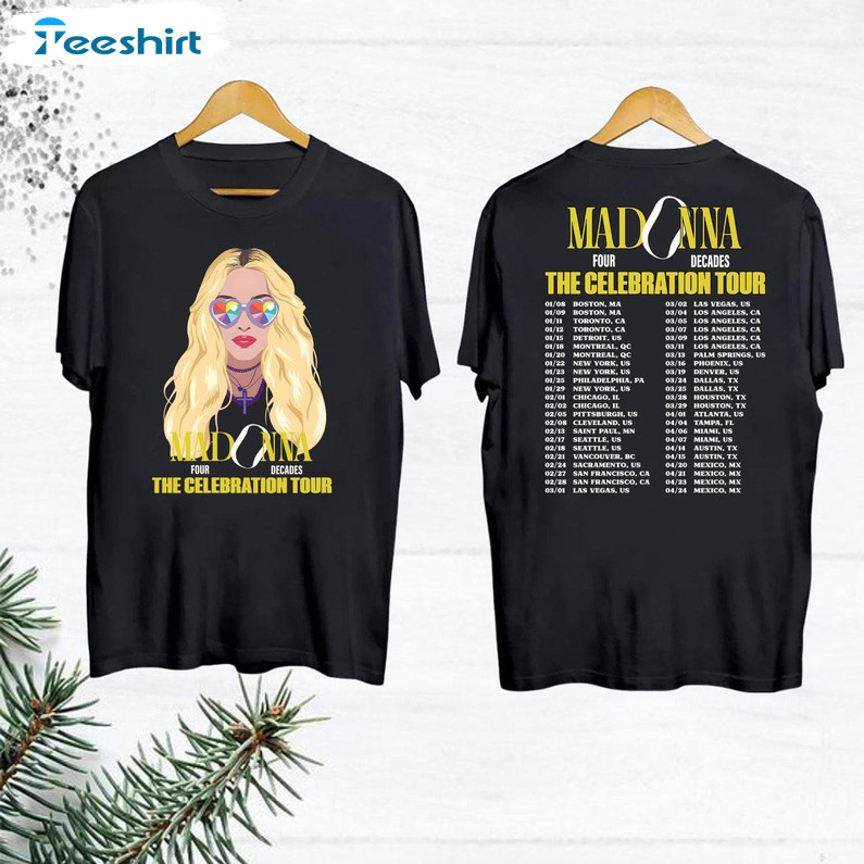 2024 Madonna The Celebration Tour T Shirt, Limited Madonna Tour Shirt Hoodie