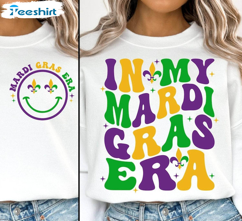 Trendy In My Mardi Gras Era Shirt, Mardi Gras Apparel Fat Tuesday Long Sleeve T Shirt