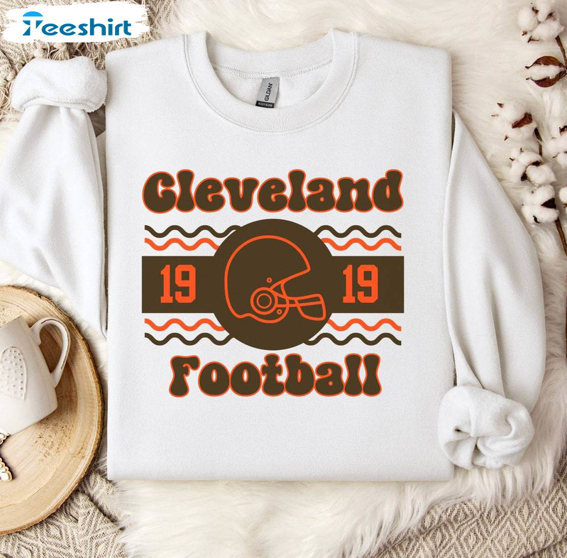 Retro Cleveland Football Sweatshirt, Vintage Houston Texans Shirt Unisex Hoodie