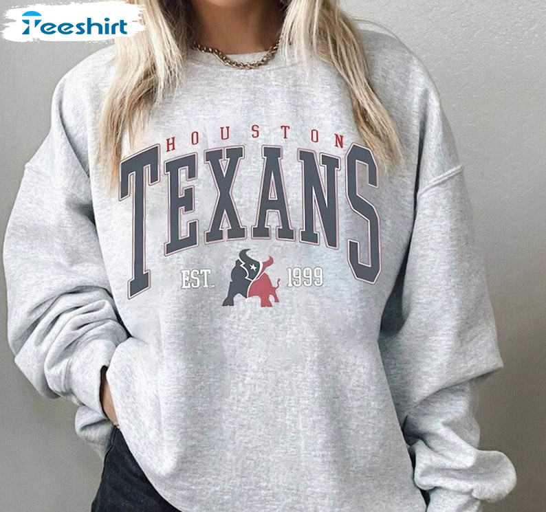 Vintage Houston Texans Football T Shirt, New Rare Houston Texans Shirt Crewneck