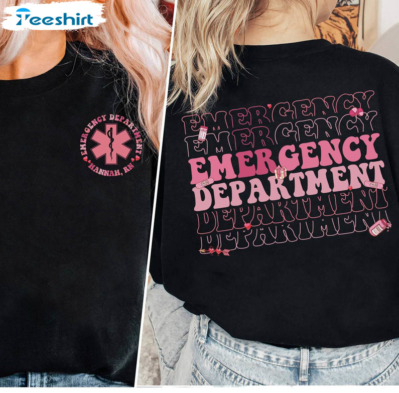 Valentine Nurse T Shirt , Emergency Department Valentine Inspired Shirt Unisex Hoodie