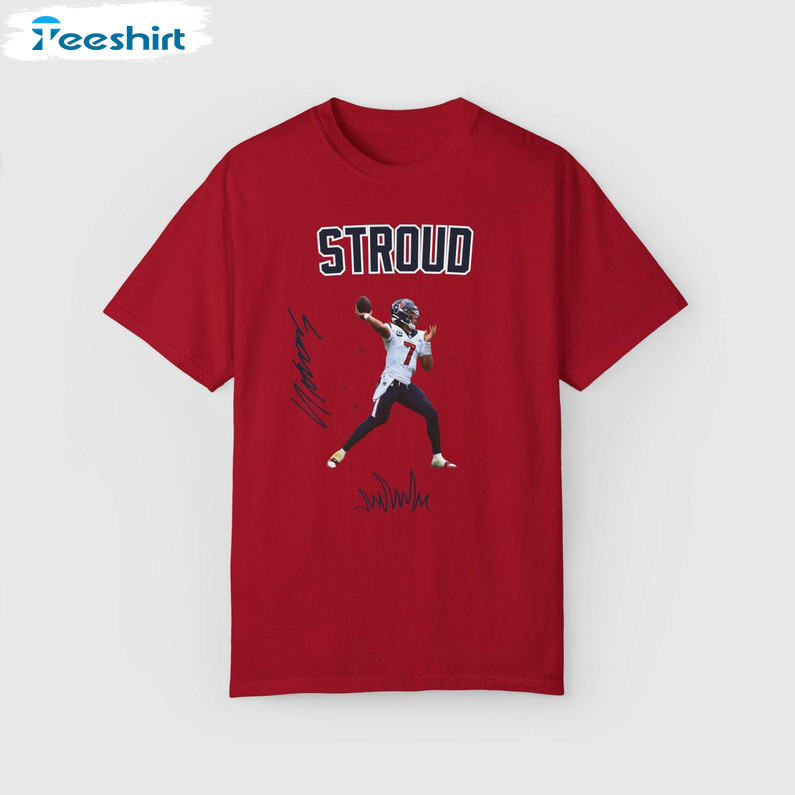 Cool Design Cj Stroud Shirt, Groovy Stroud Signature Unisex Hoodie Tee Tops