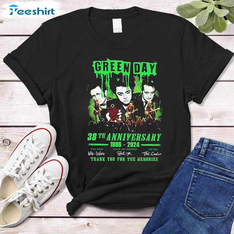 Comfort Green Day 38th Anniversary Sweater, Unique Green Day Dookie Shirt Short Sleeve