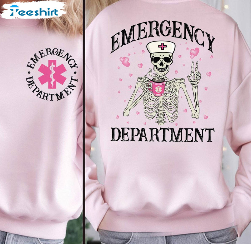 Limited Emergency Department Valentine Shirt, Nurse Skeleton Valentines T Shirt Hoodie