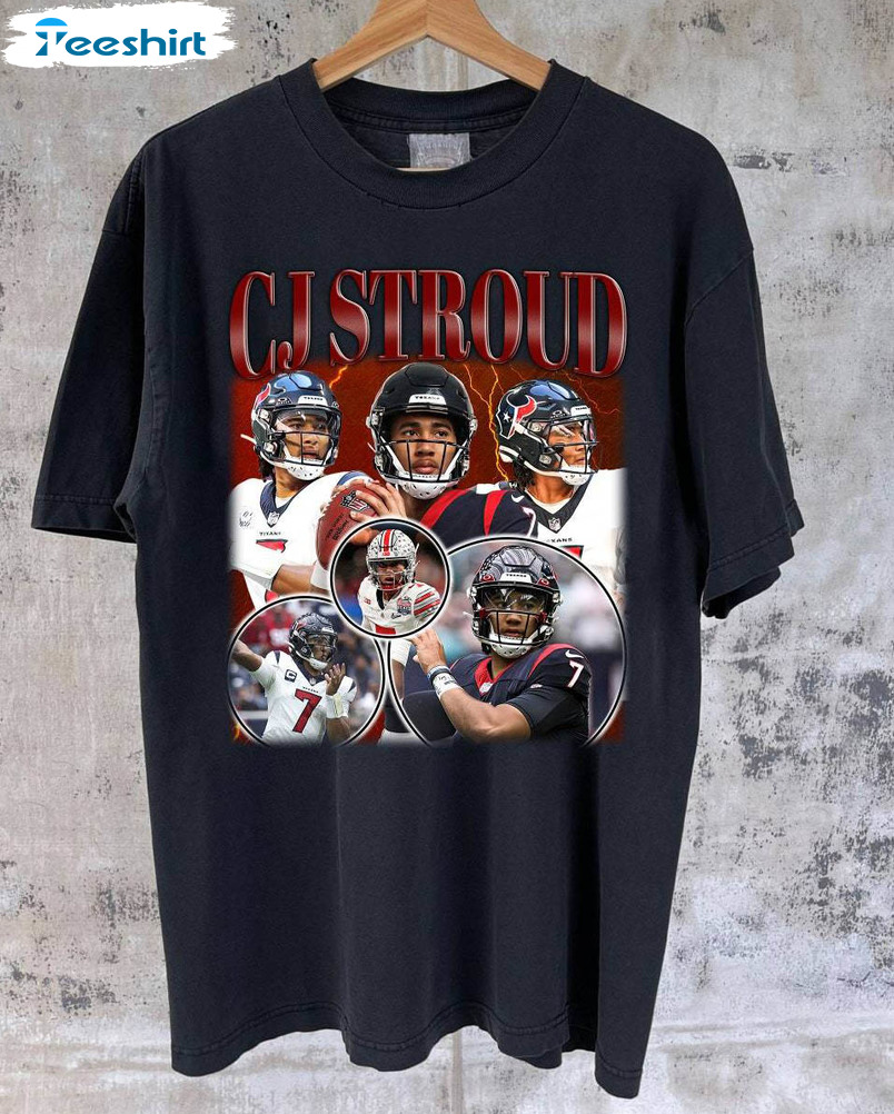 Retro Houston Texans Football Player Sweatshirt, Vintage Cj Stroud Shirt Crewneck