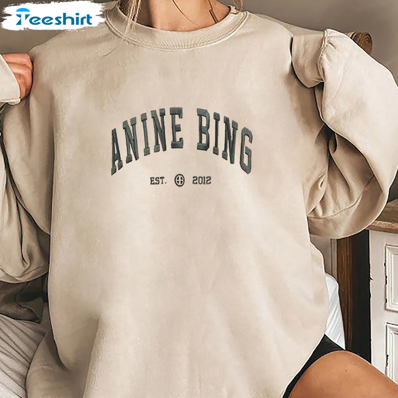 Anine Bing Harvey College Shirt - Embroidered Sweatshirt Unisex Hoodie