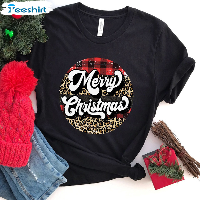 Buffalo Plaid Christmas Shirt - Merry Christmas Unisex Hoodie Tee Tops For Family
