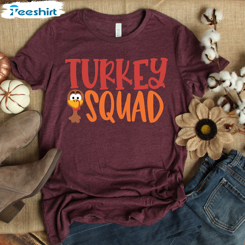 Turkey Squad Shirt - Thanksgiving Autumn Sweatshirt Long Sleeve