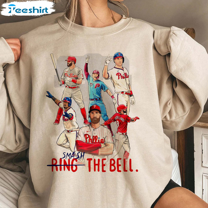 Philadelphia Phillies Baseball Smash Ring The Bell T-Shirt