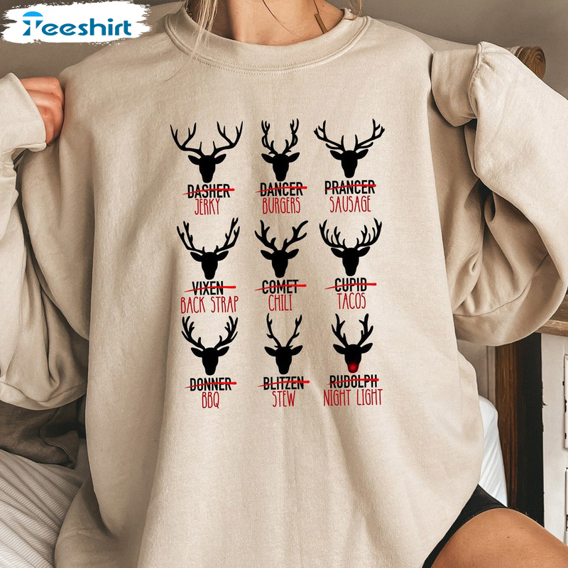 Christmas Reindeer Shirt - Reindeer Varieities Sweatshirt Unisex Hoodie