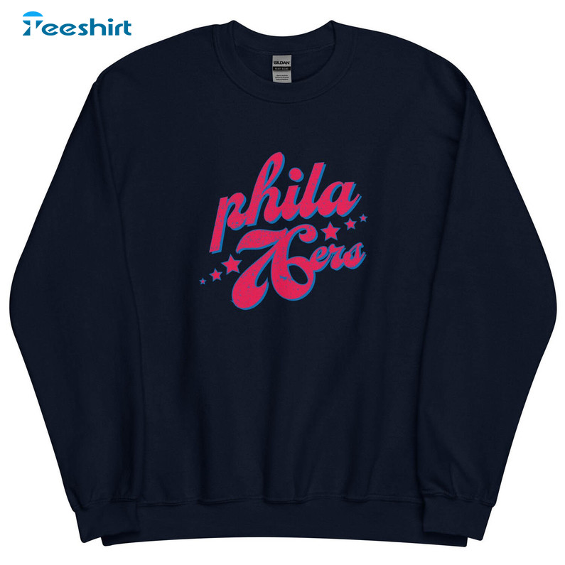 Must Have Philadelphia 76ers Shirt, Neutral 76ers Throwback Unisex Hoodie Crewneck