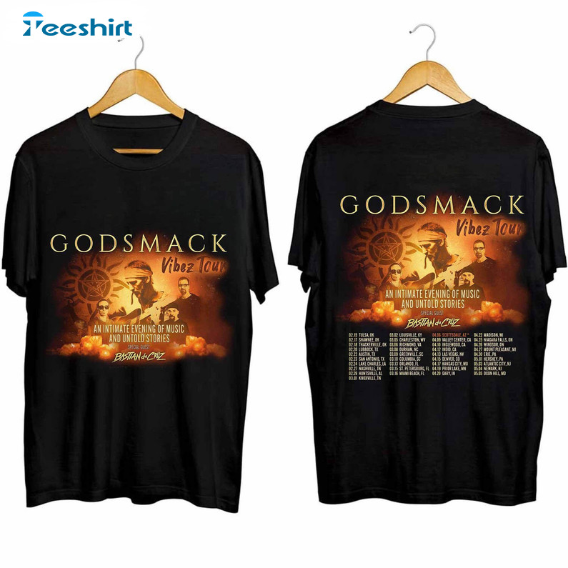 Comfort Godsmack Shirt, Neutral North American Tour Unisex Hoodie Short Sleeve