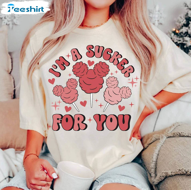 Vintage I'm A Sucker For You Shirt, Valentines Short Sleeve Unisex Hoodie