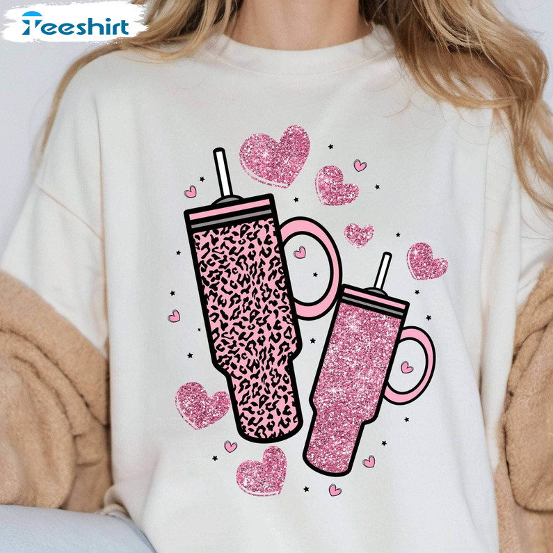 Candy Heart Tumbler Sweatshirt , Unique Obsessive Cup Disorder Valentine's Day Shirt Hoodie