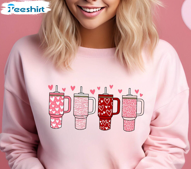 Limited Obsessive Cup Disorder Valentine's Day Shirt, Cute Tumbler Short Sleeve Tee Tops