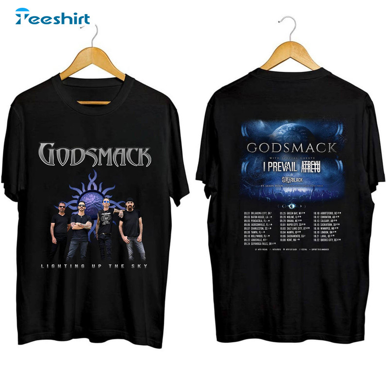 New Rare Godsmack Shirt, Godsmack Band Short Sleeve Unisex Hoodie