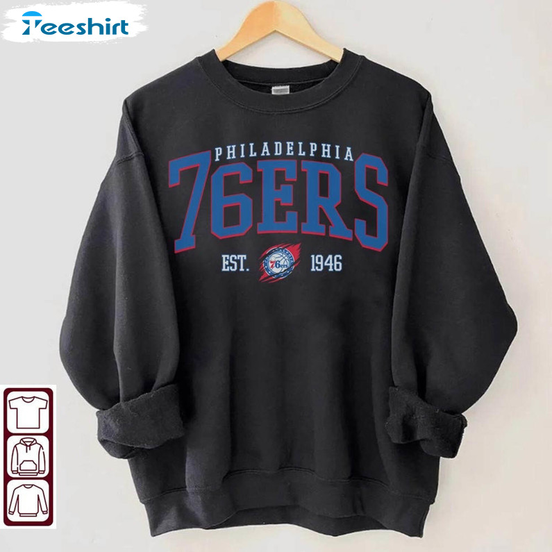 Trendy Philadelphia Basketball Sweatshirt , Cute Philadelphia 76ers Shirt Tank Top