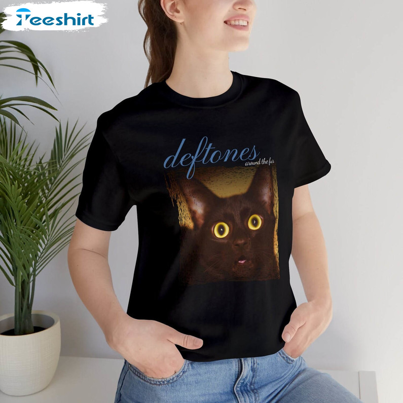 Trendy Deftones Shirt, Comfort Cat Meme Crewneck Unisex Hoodie