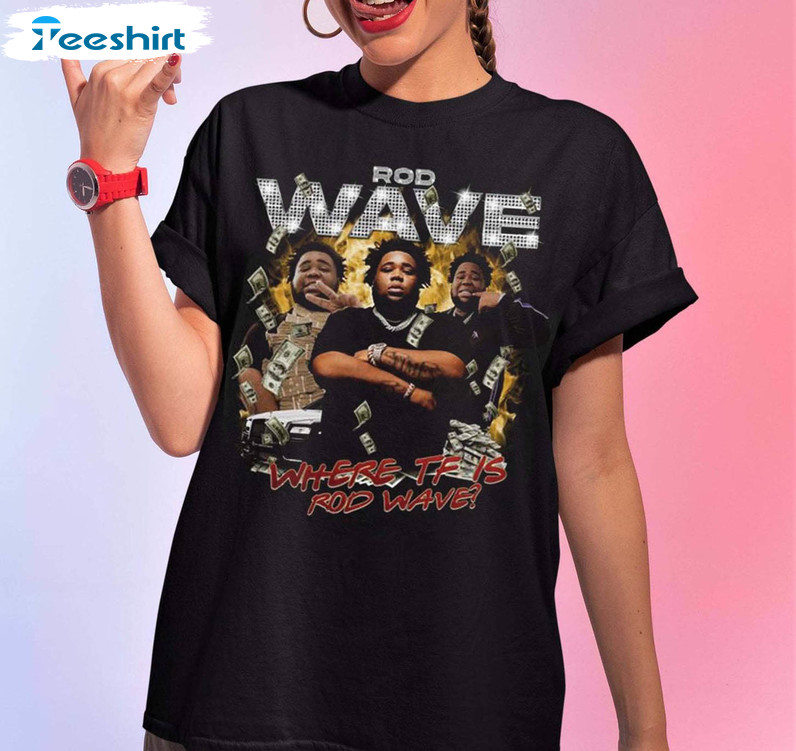 Cool Design Rapper Hoodie , Must Have Rod Wave Shirt Short Sleeve