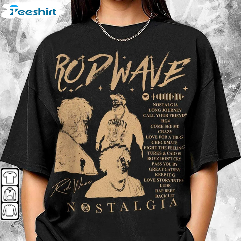 Rod Wave Comfort Shirt, New Rare Rap Music Short Sleeve Sweatshirt