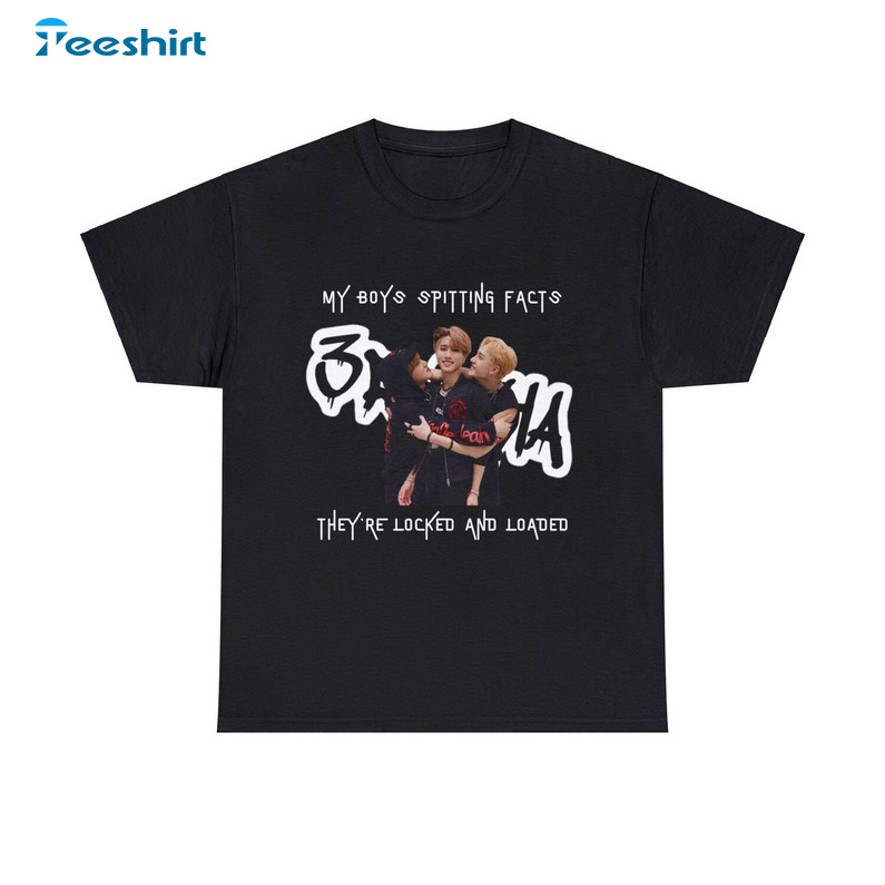 Cute Bangchan Changbin Han Trio Sweatshirt , Stray Kids 3RACHA Shirt Short Sleeve