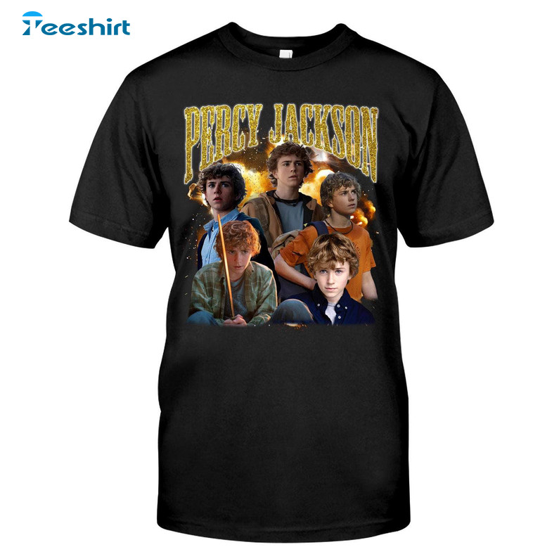 Vintage Percy Jackson Shirt, Percy Jack Son And Olympians Movie Long Sleeve Hoodie