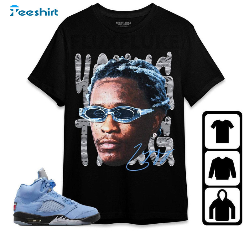 Vintage Young Thug Shirt, Groovy Kid Toddles Young Head Crewneck Long Sleeve