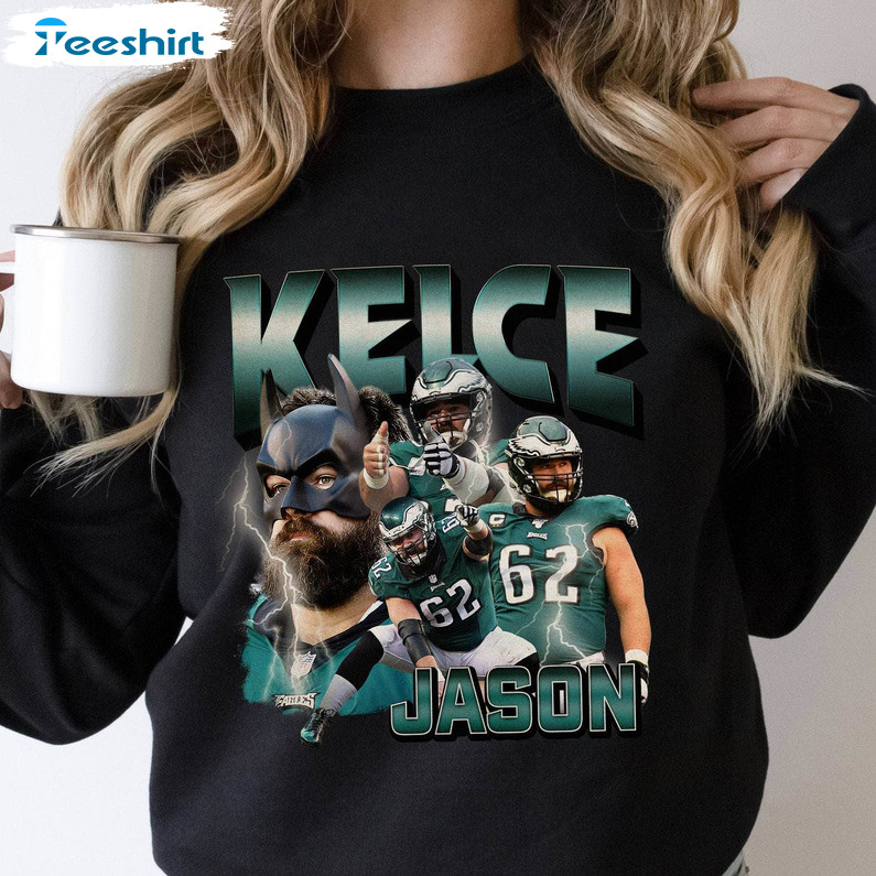 Vintage Jason Kelce Shirt, Limited Unisex Hoodie Crewneck Gift For Fans