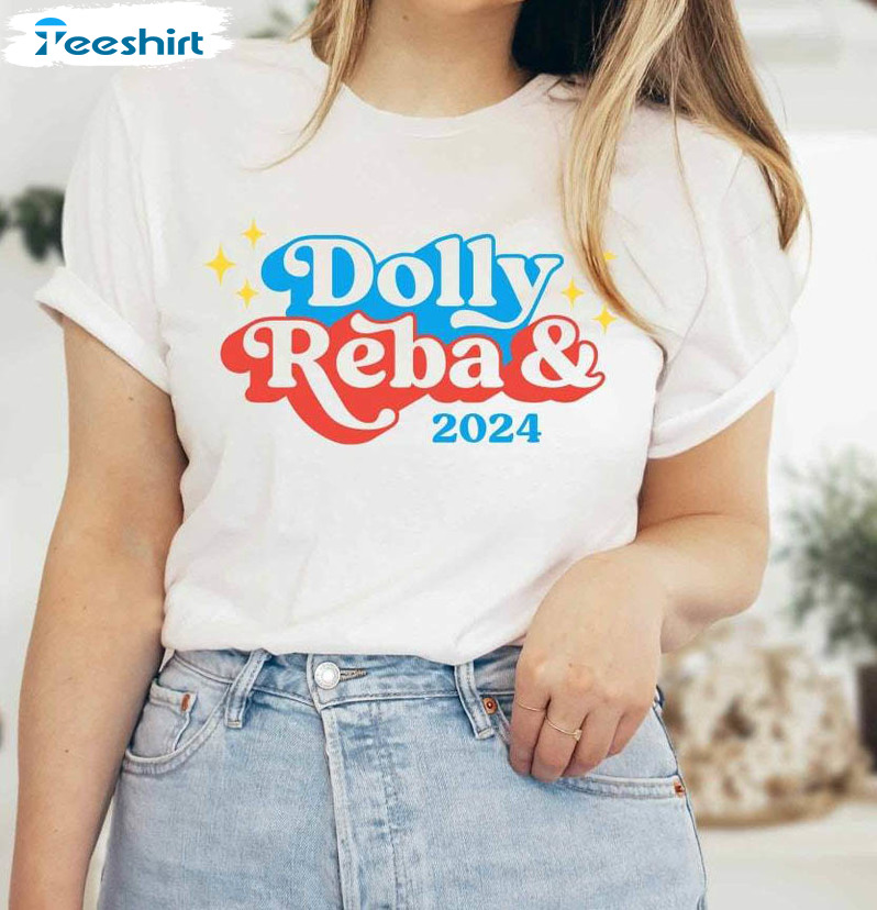 Vintage Dolly Reba 2024 Shirt, Western Music Long Sleeve Tee Tops