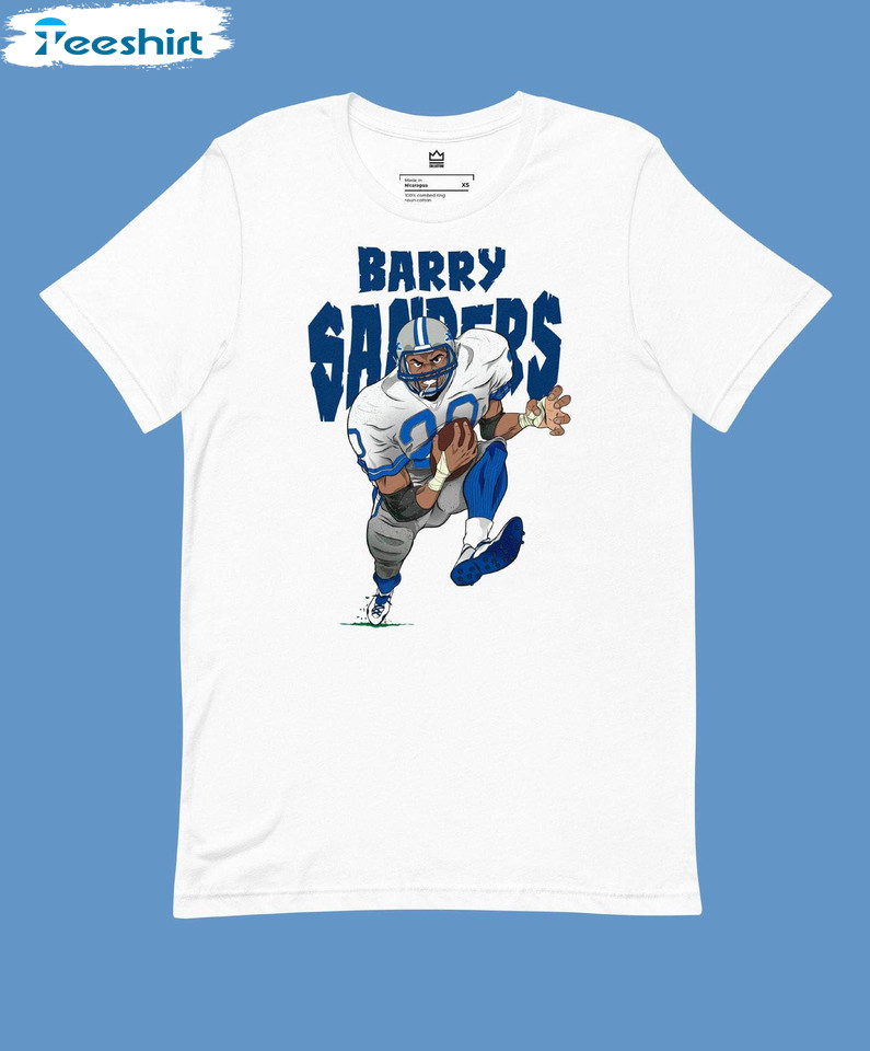 Creative Detroit Nfl Football T Shirt, Barry Sanders Cool Design Shirt Unisex Hoodie