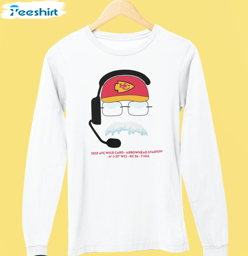 Andy Reid Frozen Mustache Sweatshirt , Frozen Andy Vintage Shirt Short Sleeve