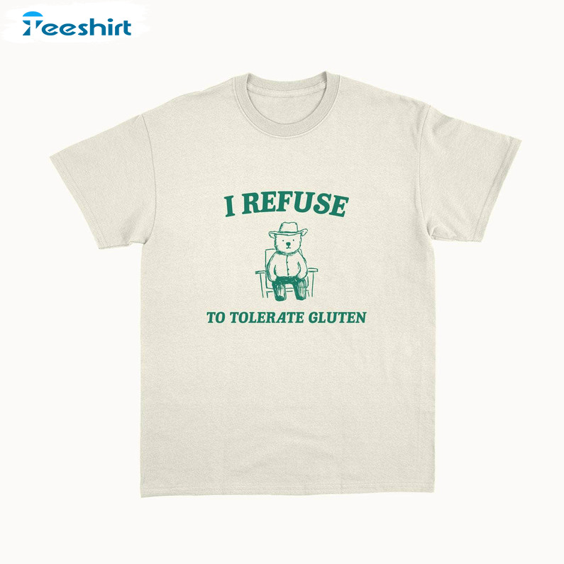 Trendy I Refuse To Tolerate Lactose Shirt, Funny Meme Sweater Long Sleeve