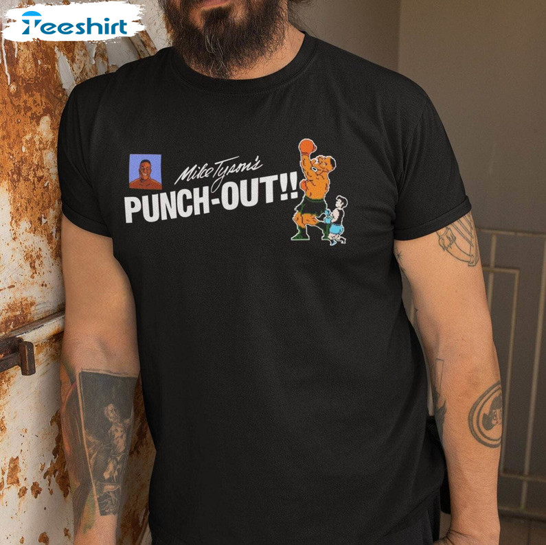 Mike Tyson Punch Out Mens Inspirational T Shirt, Cute Mike Tyson Shirt Short Sleeve