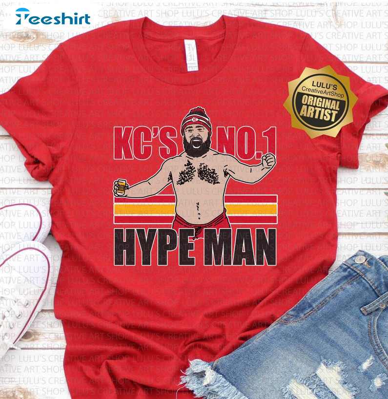 Comfort Jason Kelce Shirt, Trendy Kc Hype Man Unisex Hoodie Long Sleeve