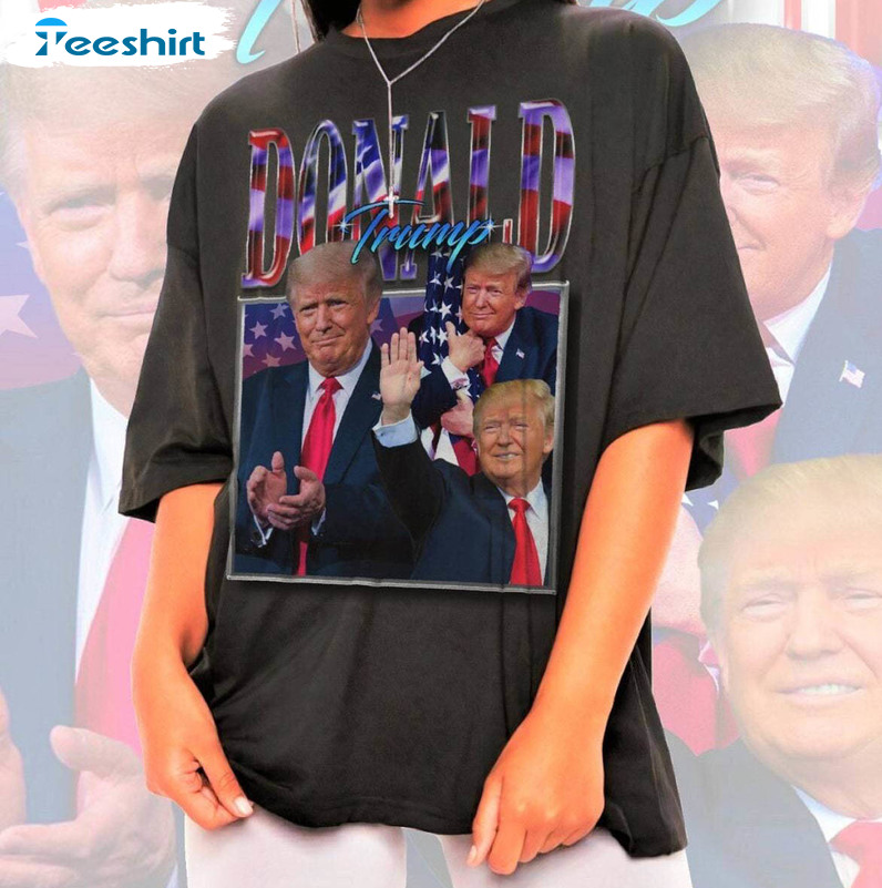 New Rare Trump Varsity Shirt, Modern Donald Trump Short Sleeve Unisex T Shirt