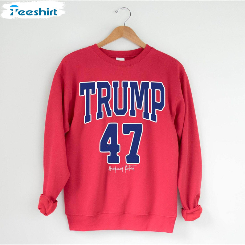 Awesome Trump Varsity Shirt, Awakened Patriot Varsity Style Trump 2024 T Shirt Hoodie