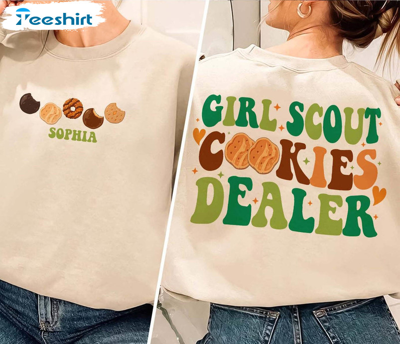 New Rare Girl Scout Cookie Dealer Sweater, Cookie Dealer Inspired Shirt Short Sleeve