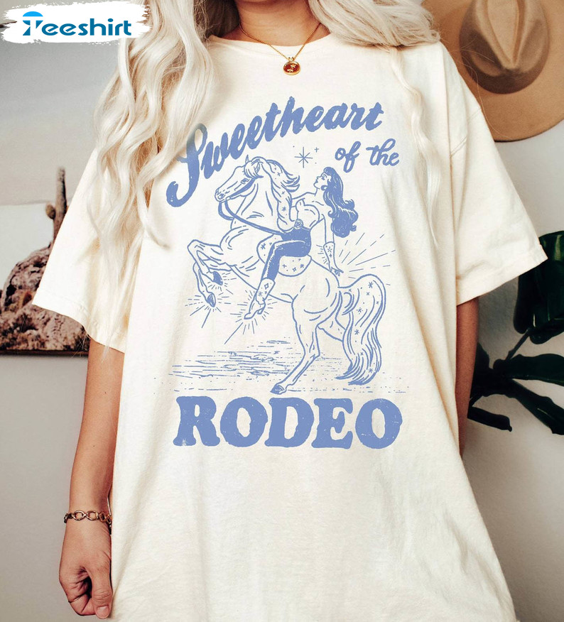 Sweetheart Of The Rodeo Comfort Sweatshirt, Groovy Cowgirl Fashion T Shirt Hoodie