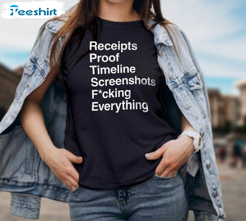 Receipts Proof Timeline Screenshots Shirt, Salt Lake City Housewives Tank Top Hoodie