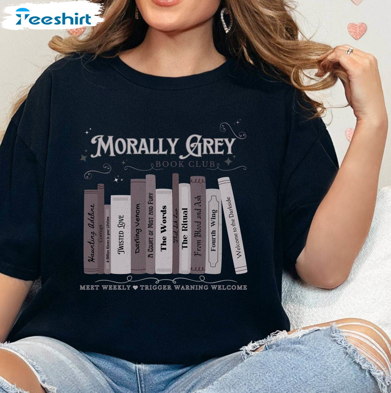 Comfort Morally Grey Book Club Shirt, Groovy Dark Romance Crewneck  Sweatshirt