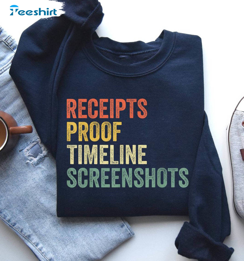 Receipts Proof Timeline Screenshots Shirt, Real Housewives Of Salt Tank Top Hoodie