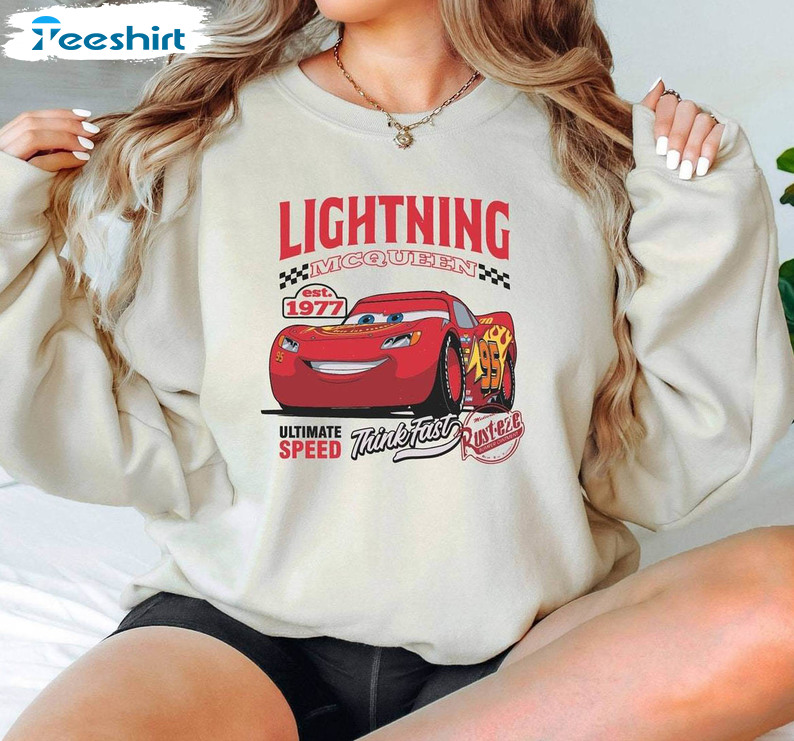 Cool Design Lightning Mcqueen Shirt, Limited Disney Crewneck Unisex Hoodie