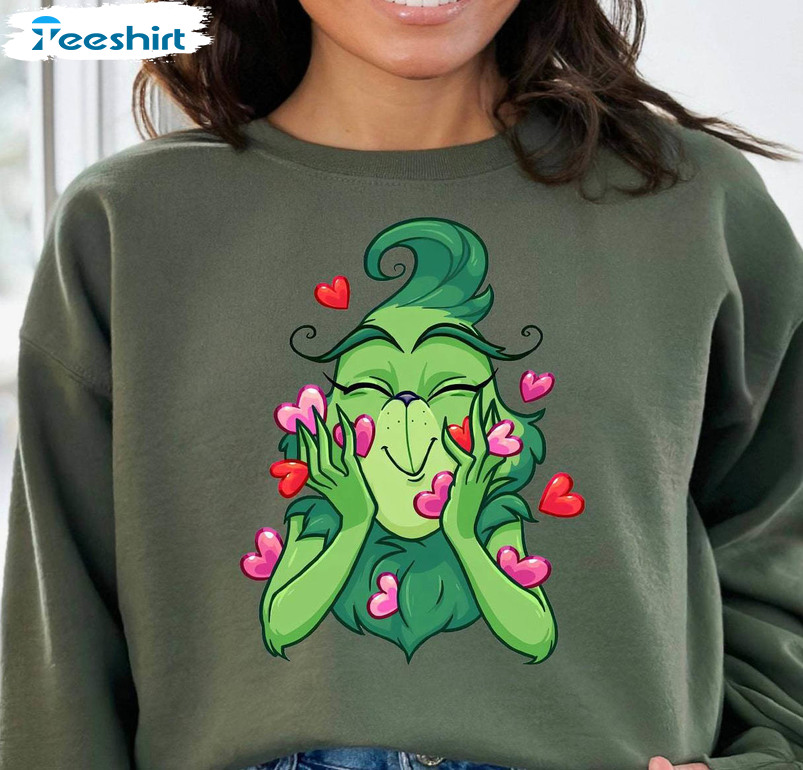 Comfort Grinch's Valentine Shirt, Funny Valentine's Day Unisex Hoodie Crewneck