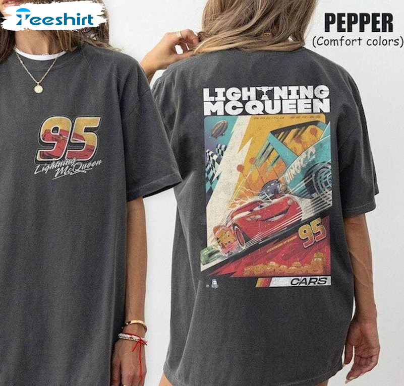 Funny Lightning Mcqueen Shirt, Unique Mcqueen 1977 Short Sleeve Sweatshirt