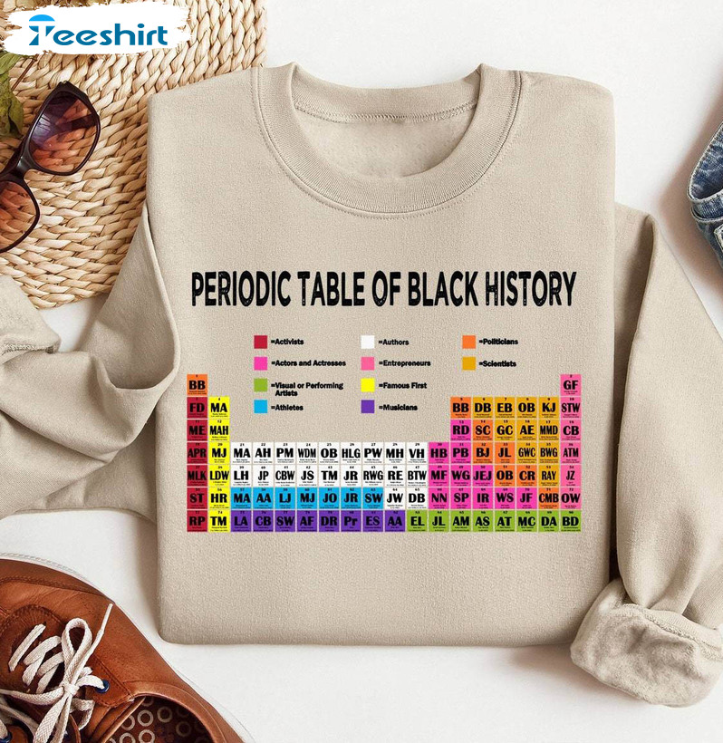 Periodic Table Of Black History Sweatshirt, Black History Month Shirt Sweater