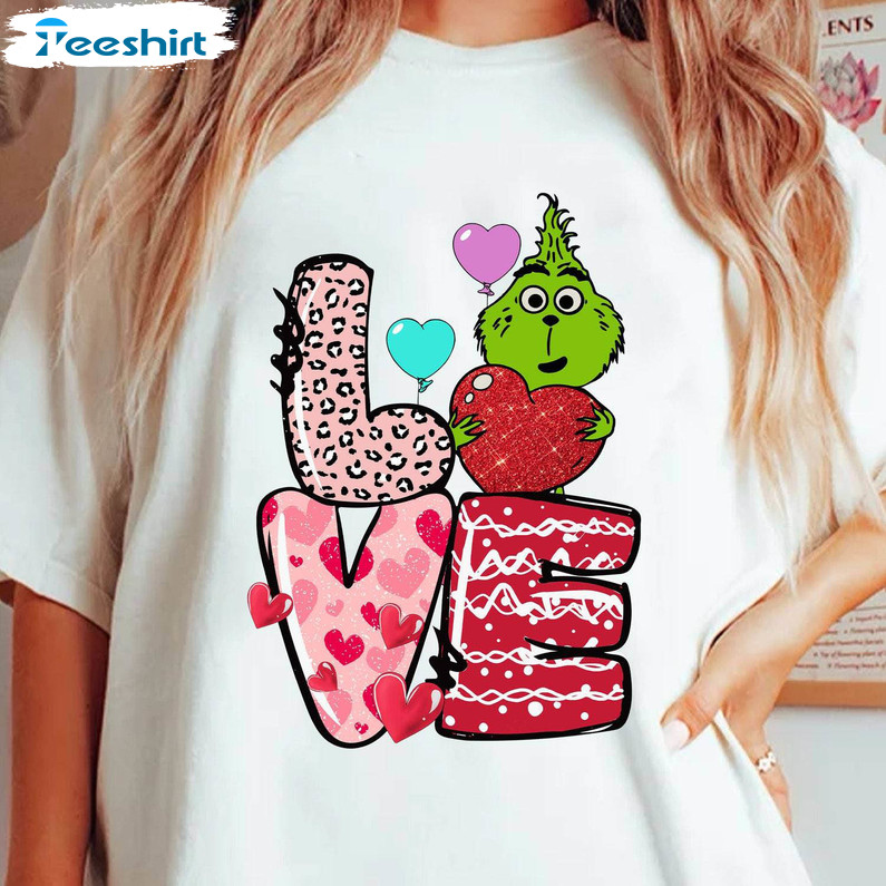 Love Grinch's Valentine Sweatshirt , Unique Grinch's Valentine Shirt Long Sleeve