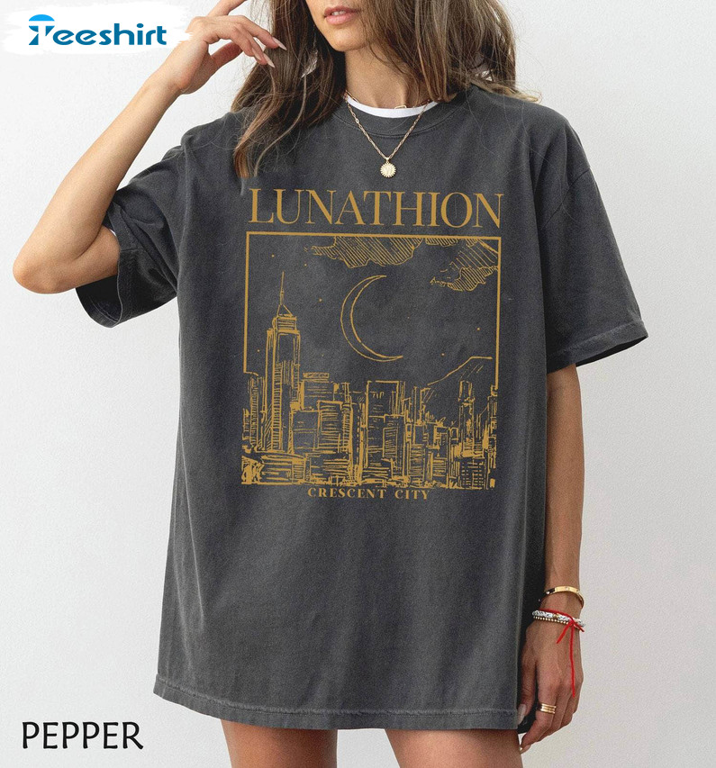 Lunathion Crescent City Comfort Sweatshirt , Crescent City Inspired Shirt Long Sleeve