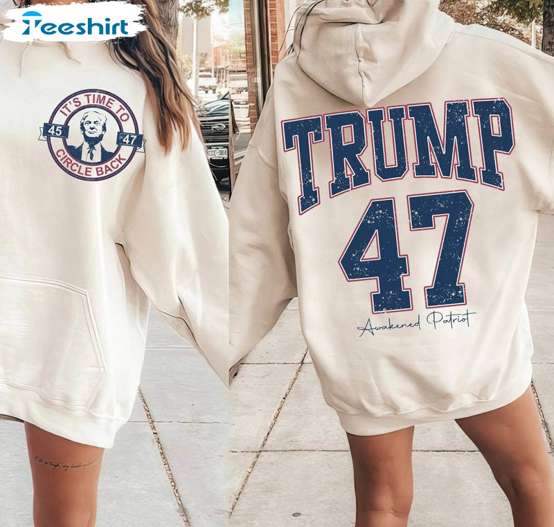 Vintage Trump Varsity Shirt, Trump Circle Back Republican Tee Tops T Shirt