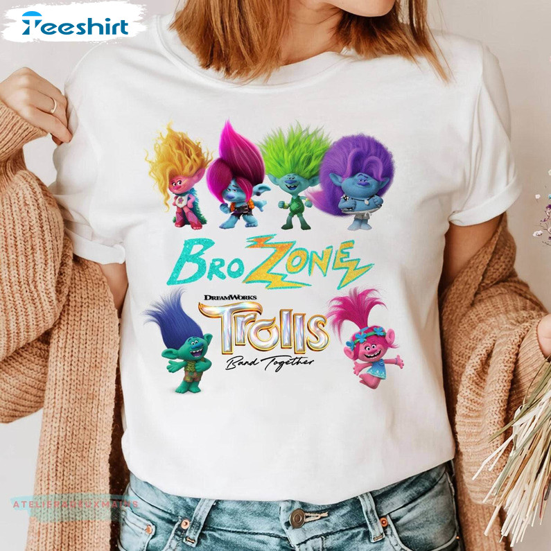 Awesome Dream Works Sweatshirt , Trendy Trolls Band Together Shirt Short Sleeve